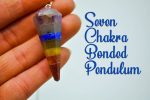 7 Chakra Bonded Pendulum With Silver Plated Chain