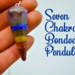 7 Chakra Bonded Pendulum With Silver Plated Chain