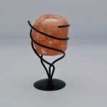 Himalayan Pink Salt Tealight Candle Holder With Metal Stand | Home Decor| Perfect Gift | Soothing & Calming Effects | 7" Height