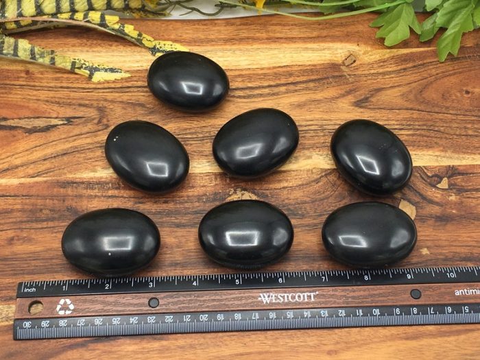 Black Obsidian Palm Stone | Black Obsidian Massage Stone | Pocket Stone | Reiki Tool | Healing Crystal | Stress Reliever | Meditation