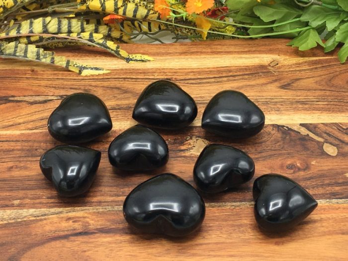 Black Obsidian Heart Stone | Black Obsidian Massage Stone | Pocket Stone | Reiki Tool | Healing Crystal | Stress Reliever | Meditation