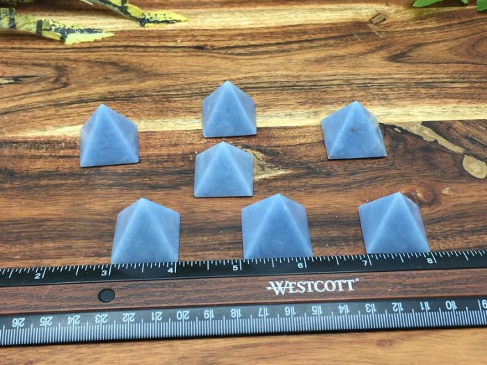 Angelite Crystal Pyramid | Healing Crystal | Reiki Stone | Angelite Pointer | Metaphysical | Crystal Grid | Blue Angelite Reiki Crystal