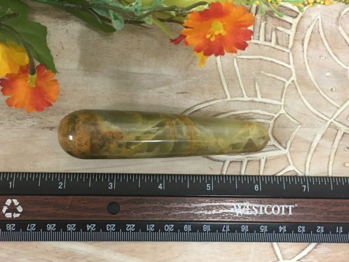 Multi Color Green Onyx Massage Wand | Crystal Healing Wand | Soothing & Calming Massage | Spa Massage Wand | Stress Reliever Tool | 4 inch