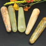 Multi Color Green Onyx Massage Wand | Crystal Healing Wand | Soothing & Calming Massage | Spa Massage Wand | Stress Reliever Tool | 4 inch