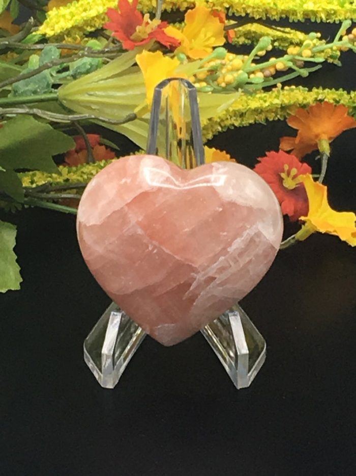 Strawberry Pink Calcite Heart | Metaphysical Heart Decor | Calcite Heart | Hand Carved | Polished Gemstone | Healing Crystal | 1.5" and 2"