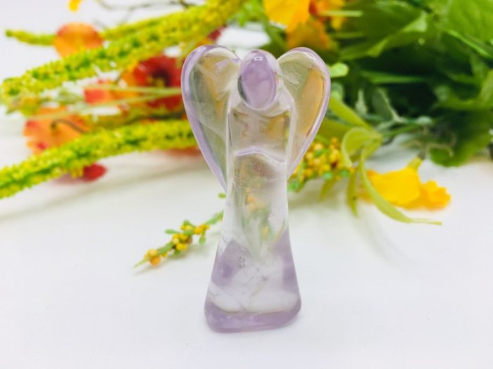 Amethyst Crystal Angel | Crystal Figurine | Standing Statuette | Handmade | Angelic Reiki | Metaphysical l Healing Crystal