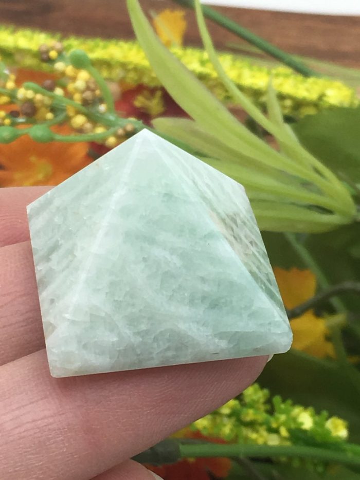 Amazonite Pyramid | Crystal Healing Pyramid | Amazonite Pointer | Soothing & Calming Stone | Heart and Throat Chakras | Handmade