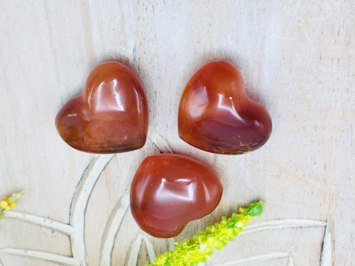 Carnelian Heart Stone | Carnelian Pocket Stone | Crystal Grid | Crystal for Protection | Chakra Stone | Massage Stone | Healing Crystal