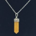 Yellow Aventurine Pendant | Chakra Healing pendant | Chakra Charm Pendant | Grounding Chakra Pendant | Chakra Pointer Pendant | Handmade