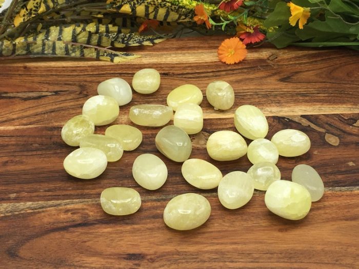 Pineapple Calcite Tumbled Stones | Lemon Calcite Tumbled Crystals | Hand Polished | Healing Stones | Metaphysical Stone | Meditation