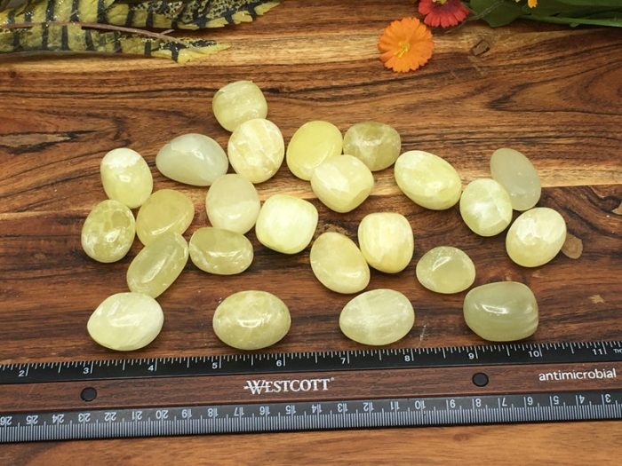 Pineapple Calcite Tumbled Stones | Lemon Calcite Tumbled Crystals | Hand Polished | Healing Stones | Metaphysical Stone | Meditation