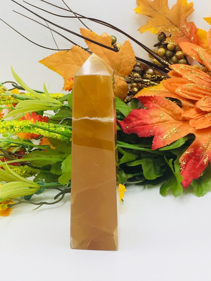 Citrine Calcite Obelisk | Honey Calcite Tower | Calcite Point | Handmade Obelisk | Healing Crystal | Reiki | Metaphysical | Home Decor