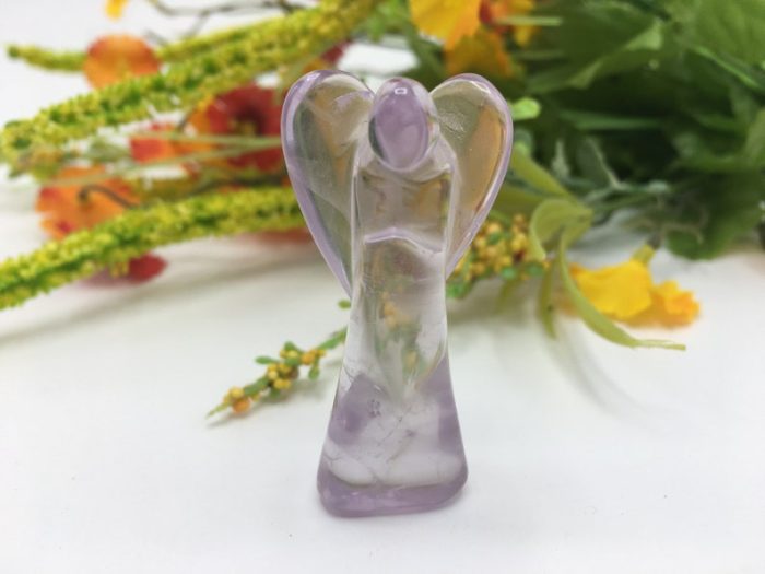 Amethyst Crystal Angel | Crystal Figurine | Standing Statuette | Handmade | Angelic Reiki | Metaphysical l Healing Crystal