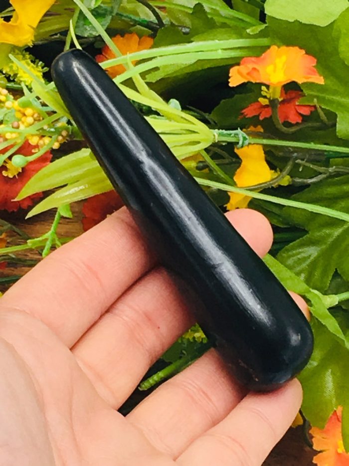 Shungite Massage Wand | Shungite Massage Stick | Reiki Massage Tool | Healing Crystal | Stress Reliever | Handmade | 4 inch & 6 inch