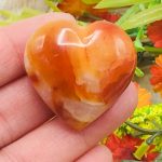Carnelian Heart Stone | Carnelian Pocket Stone | Crystal Grid | Crystal for Protection | Chakra Stone | Massage Stone | Healing Crystal