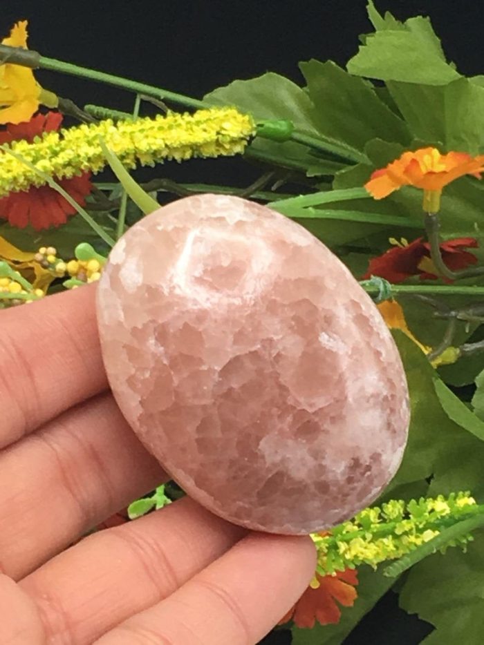 Strawberry Pink Calcite Palm Stone | Calcite Palm Stone | Palm Stone | Massage Stone | Healing Crystals | Reiki | Meditation | Handmade