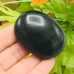 Black Obsidian Palm Stone | Black Obsidian Massage Stone | Pocket Stone | Reiki Tool | Healing Crystal | Stress Reliever | Meditation
