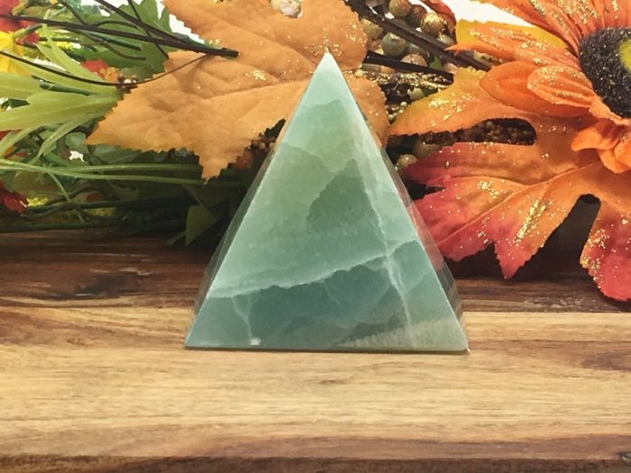 Aqua Blue Pyramid | Caribbean Blue Calcite Pyramid | Handmade Crystal | Healing Crystal | Reiki | Metaphysical | Home Decor