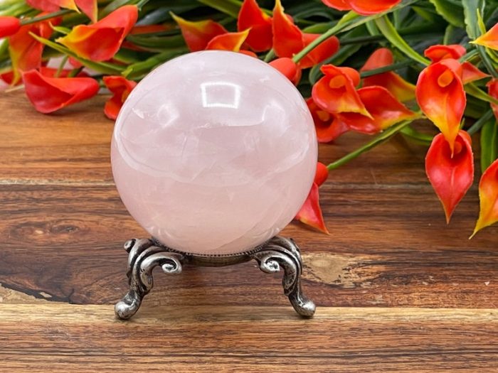 Rose Quartz Sphere | Pink Rose Quartz Healing Sphere | Crystal Sphere | Crystal Ball | Healing Crystal | Crystal Decor | 2 inch (50 mm)