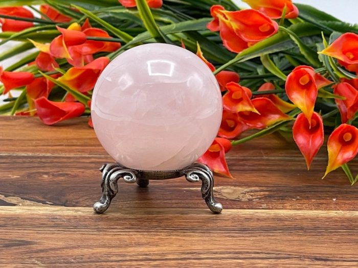 Rose Quartz Sphere | Pink Rose Quartz Healing Sphere | Crystal Sphere | Crystal Ball | Healing Crystal | Crystal Decor | 2 inch (50 mm)