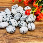 White Tiger Jasper Tumbled Stone | White Tiger Pocket Stone l Crystal Healing Stone | Soothing & Calming Massage Stone | Stress Reliever