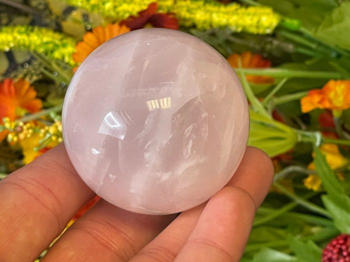 Rose Quartz Sphere | Pink Rose Quartz Healing Sphere | Crystal Sphere | Crystal Ball | Healing Crystal | Crystal Decor | 2 inch (50 mm)