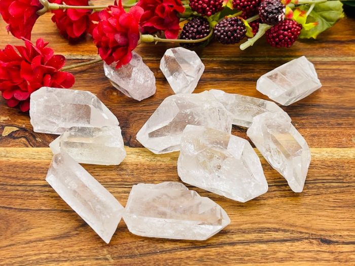 Crystal Quartz Point | Clear Quartz Cluster l Rock Pointer | Cluster Geode | Clear Quartz Crystal Point | Natural Rough Specimen