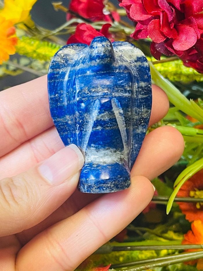 Lapis Lazuli Angel | Lapis Angel | Crystal Figurine | Standing Statuette | Handmade | Angelic Reiki | Metaphysical | Healing Crystal