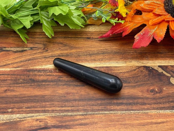 Shungite Massage Wand | Shungite Massage Stick | Reiki Massage Tool | Healing Crystal | Stress Reliever | Handmade | 4 inch & 6 inch