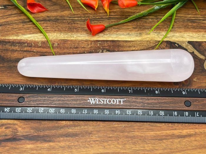 Rose Pink Calcite Massage Wand | Crystal Healing Wand | Soothing & Calming Massage | Spa Massage Wand | Stress Reliever | Healing Tool