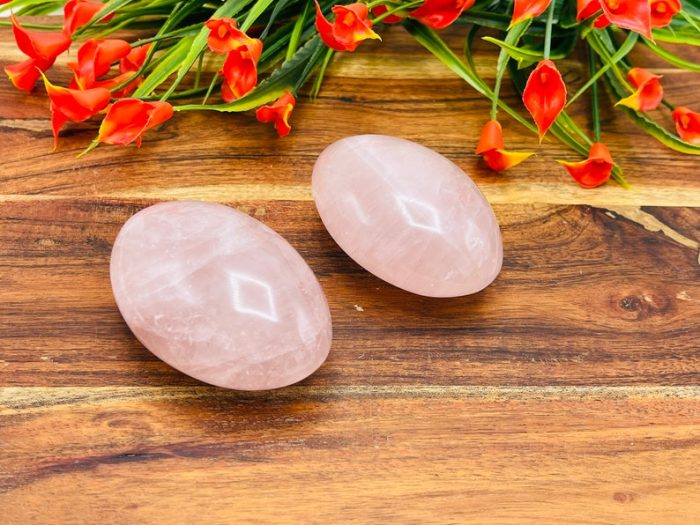 Rose Quartz Palm Stone | Rose Quartz Pocket Stone | Handmade | Heart Chakra | Cleansing & Balance | Metaphysical Crystal | Stone of Love