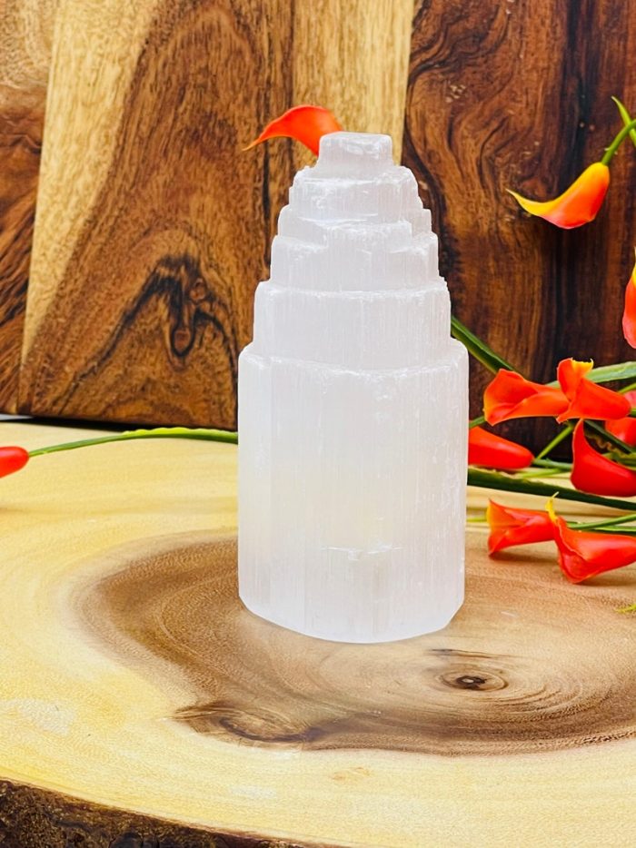 Selenite Tower | Selenite Skyscraper Tower | Handmade | Charging Station | Chakra Activator | Reiki | Meditation | Powerful Stress Reducer