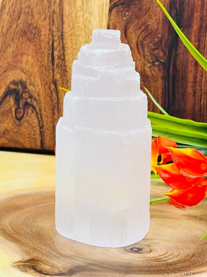 Selenite Tower | Selenite Skyscraper Tower | Handmade | Charging Station | Chakra Activator | Reiki | Meditation | Powerful Stress Reducer