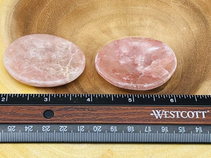 Strawberry Pink Calcite Worry Stones | Calcite Palm stone | Handmade | Polished Gemstone | Healing Crystals | Meditation | Pocket Stones