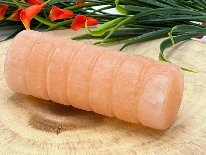 Himalayan Pink Salt Massage Roller | Soothing & Calming Massage Therapy | Spa Massage Roller | Stress Reliever | Foot Massager | 5 inch