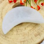 6" Selenite Crescent Moon Shape Charging Bowl | Selenite Charging Station | Chakra Activator | Crystal Cleansing | Powerful Healer | (15 cm)