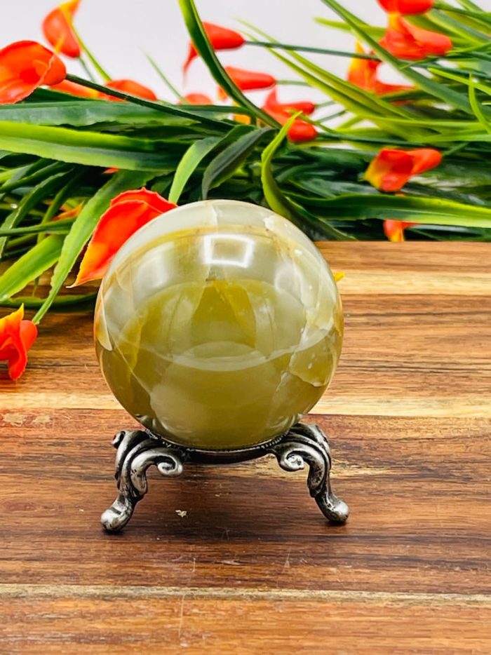 Multi Green Banded Onyx Sphere | Onyx Sphere | Crystal Sphere | Crystal Ball | Healing Crystal | Metaphysical | Crystal Decor | 1" & 2"