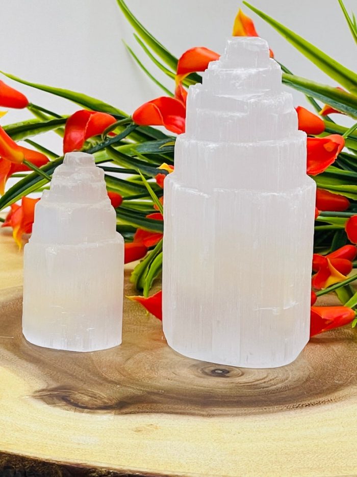 Selenite Tower | Selenite Skyscraper Tower | Handmade | Charging Station | Chakra Activator | Reiki | Meditation | Powerful Stress Reducer