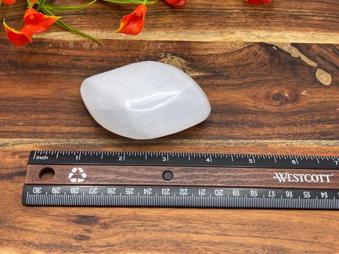 Selenite Palm Stone | Selenite Pocket Stone | Chakra Activator | Reiki Tool | Meditation | Powerful Healer | Selenite Crystal Healing Stone