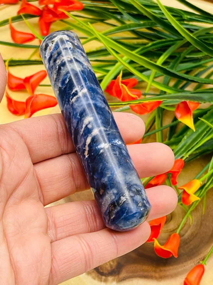 Sodalite Wand | Sodalite Crystal Wand | Blue Sodalite Massage Wand | Healing Crystal & Stone | Third Eye Chakra | Chakra Stone | Handmade