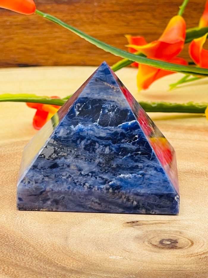 Sodalite Pyramid | Blue Sodalite Pyramid | Handmade Gemstone Pyramid | Healing Crystal & Stone | Third Eye Chakra | Chakra Stone