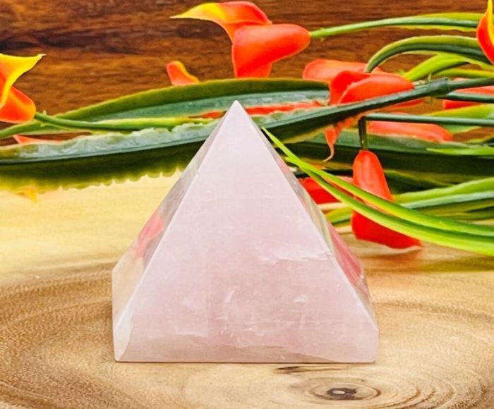 Rose Quartz Pyramid | Pink Rose Quartz Healing Pyramid | Crystal Pyramid | Healing Crystal | Stone of Love | Handmade | 1 inch and 2 inch