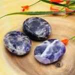 Amethyst Palm Stone | Amethyst Crystal Stone | Amethyst Pocket Stone | Metaphysical Healing Tool | Crown Chakra | Reiki Crystal