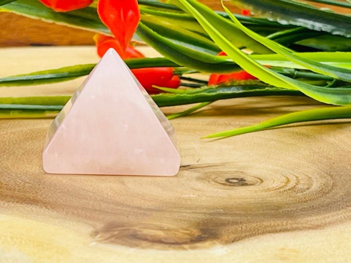 Rose Quartz Pyramid | Pink Rose Quartz Healing Pyramid | Crystal Pyramid | Healing Crystal | Stone of Love | Handmade | 1 inch and 2 inch