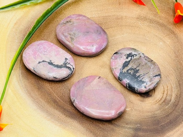 Rhodonite Smooth Stone | Rhodonite Crystal | Stone of Compassion | Cleansing & Balance | Metaphysical | Massage Pocket Stone