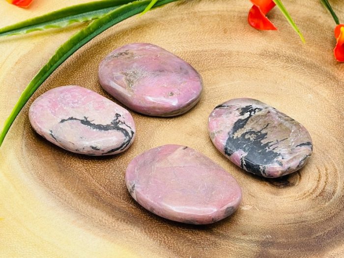 Rhodonite Smooth Stone | Rhodonite Crystal | Stone of Compassion | Cleansing & Balance | Metaphysical | Massage Pocket Stone