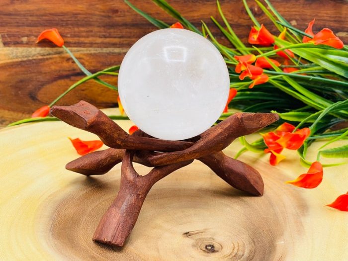 Clear Quartz Sphere | Crystal Clear Healing Ball | Massage Ball | Spa Massage Tool | Stress Reliever | Stone of Power | Crown Chakra Crystal