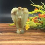 Multi Green Banded Onyx Angel | Green Onyx Crystal Angel | Crystal Figurine | Standing Statuette | Angelic Reiki | Metaphysical | 4 inch