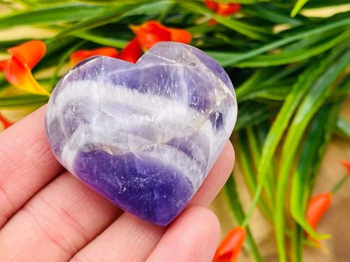 Amethyst Hearts | Amethyst Crystal Hearts | Amethyst Pocket Hearts | Metaphysical Healing Tool | Crown Chakra | Reiki