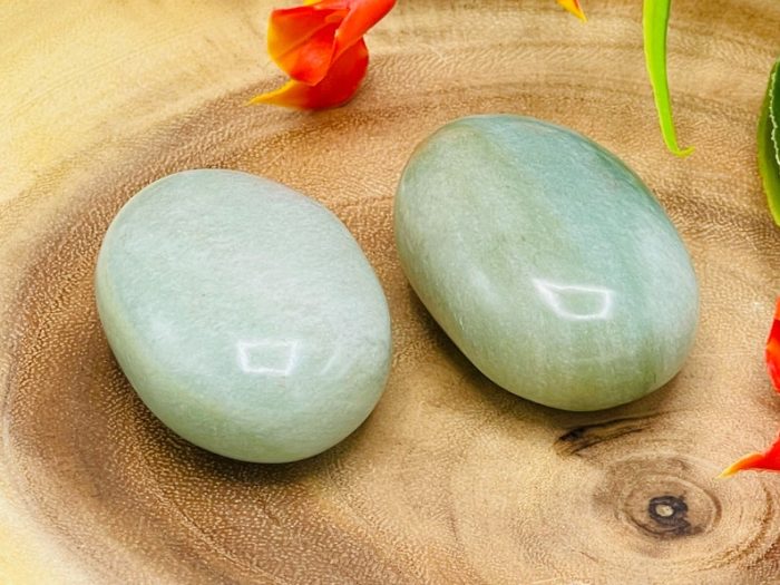 Green Aventurine Palm Stone | Green Aventurine Crystal | Hand Polished Massage Palm Stone | Chakra Healing Crystal | Stress Reliever